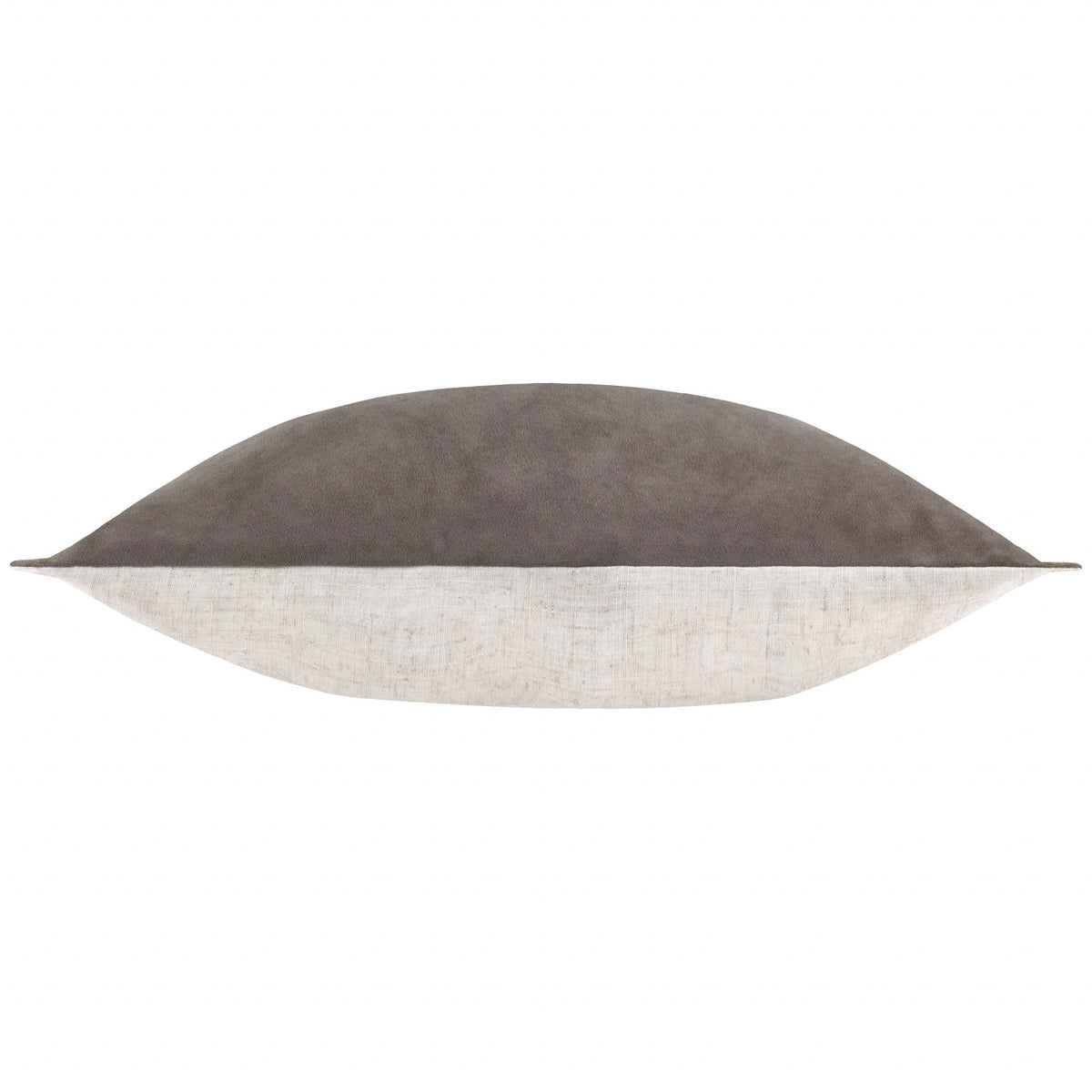 Merton Rectangular Velvet Cushion - Taupe, Feather Filled, 30 × 50cm