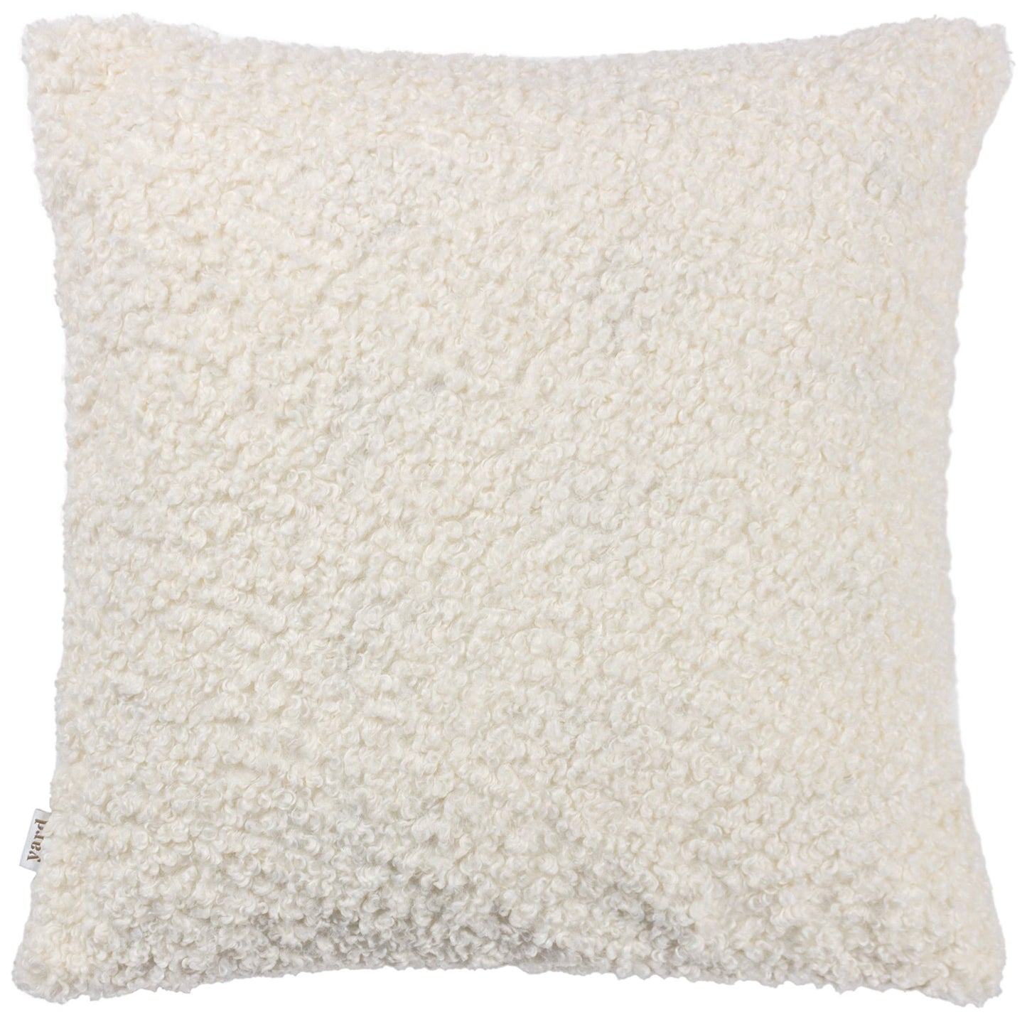 Cabu Textured Bouclé Cushion - Ecru, Feather Filled, 55 × 55cm