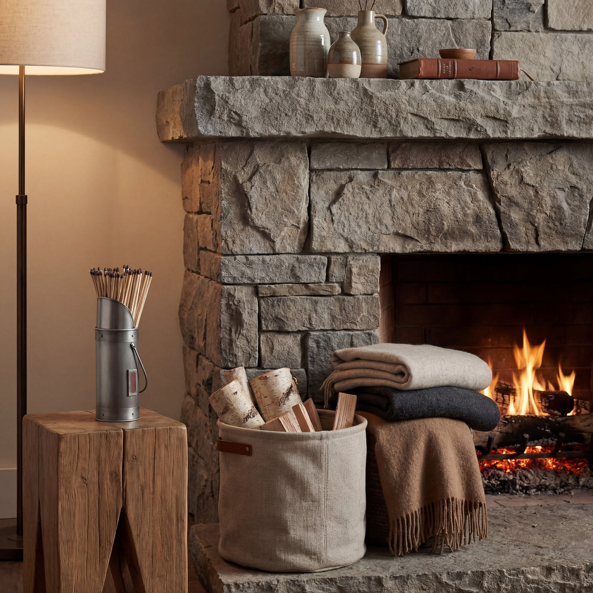 Antique Pewter Match Holder With 60 Matches - PLAINLY DOES IT
