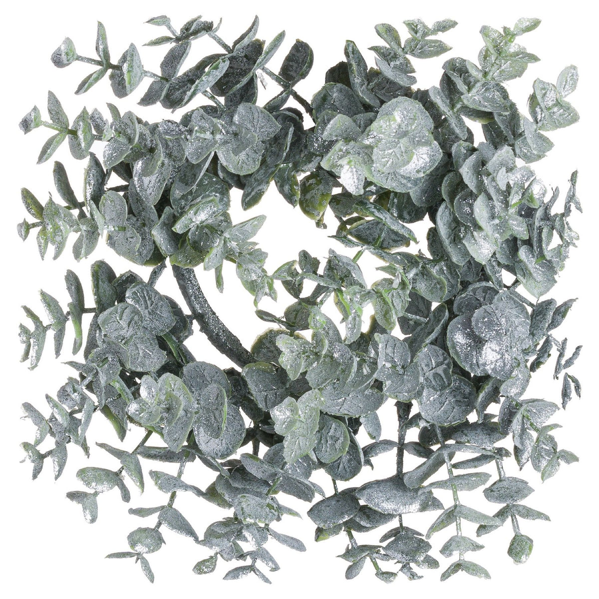 Small Frosted Eucalyptus Candle Wreath - PLAINLY DOES IT