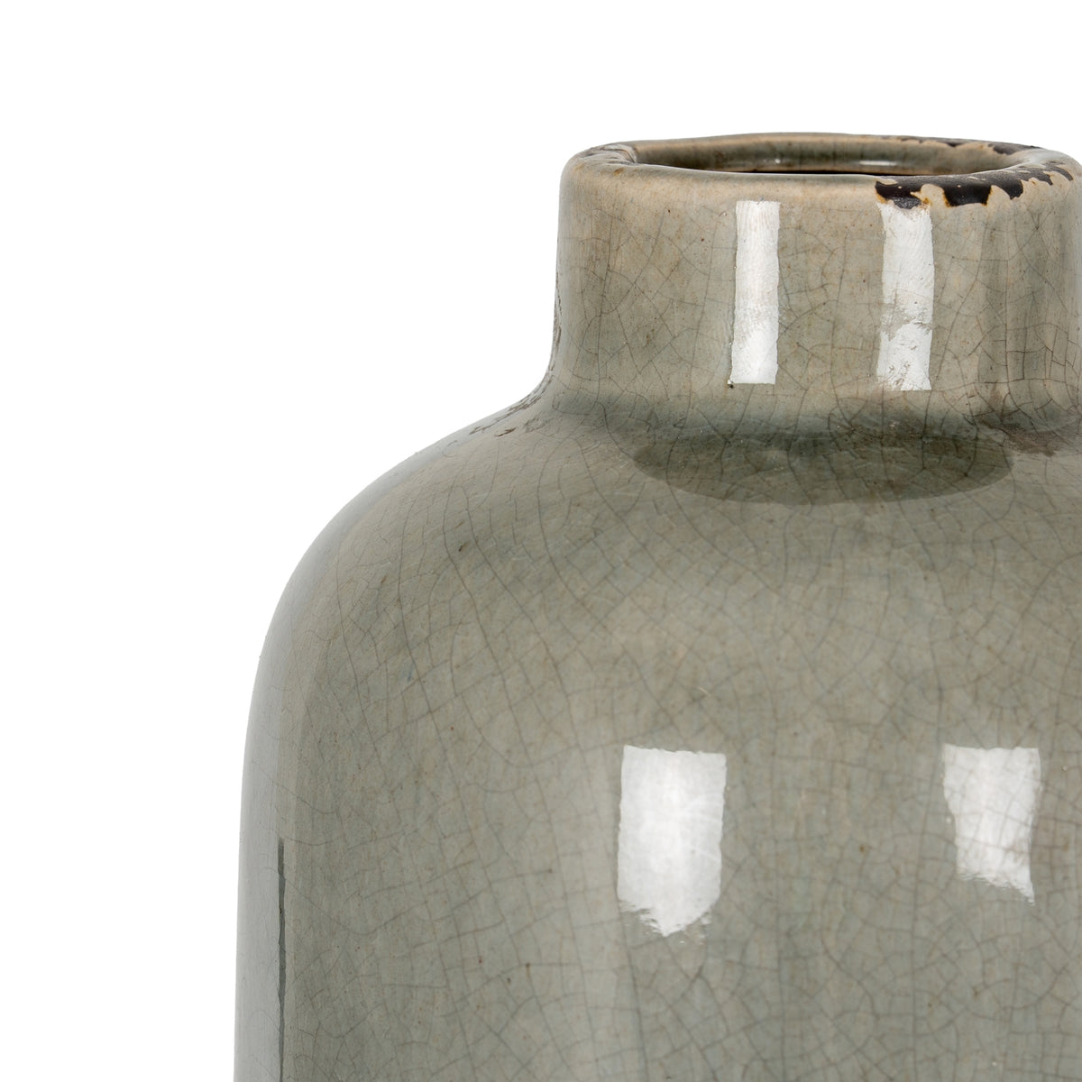 Garda Grey Glazed Raine Vase