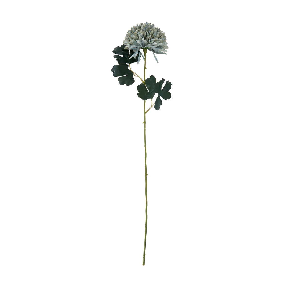 Pale Green Blue Faux Chrysanthemum Stem