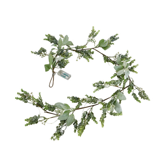 Winter Garland With Eucalyptus And Lambs Ear - PLAINLY DOES IT