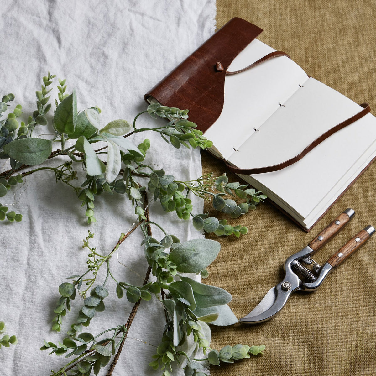 Winter Garland With Eucalyptus And Lambs Ear - PLAINLY DOES IT