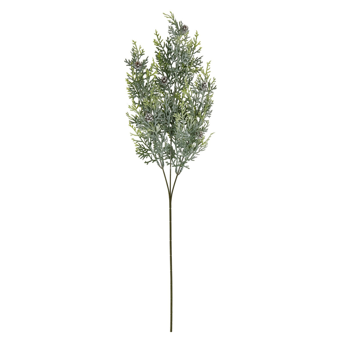 Frosted Pine Tall Stem With Pinecones - PLAINLY DOES IT