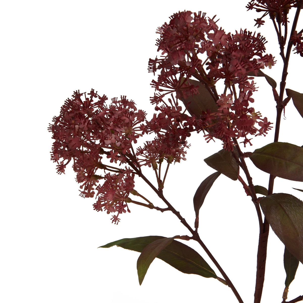 Medium Burgundy Faux Smokebush Stem - PLAINLY DOES IT