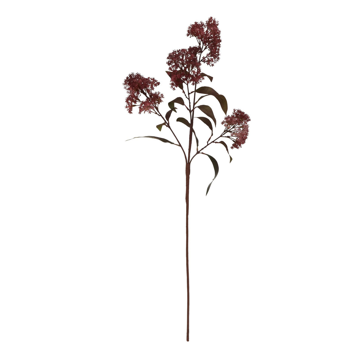 Medium Burgundy Faux Smokebush Stem - PLAINLY DOES IT