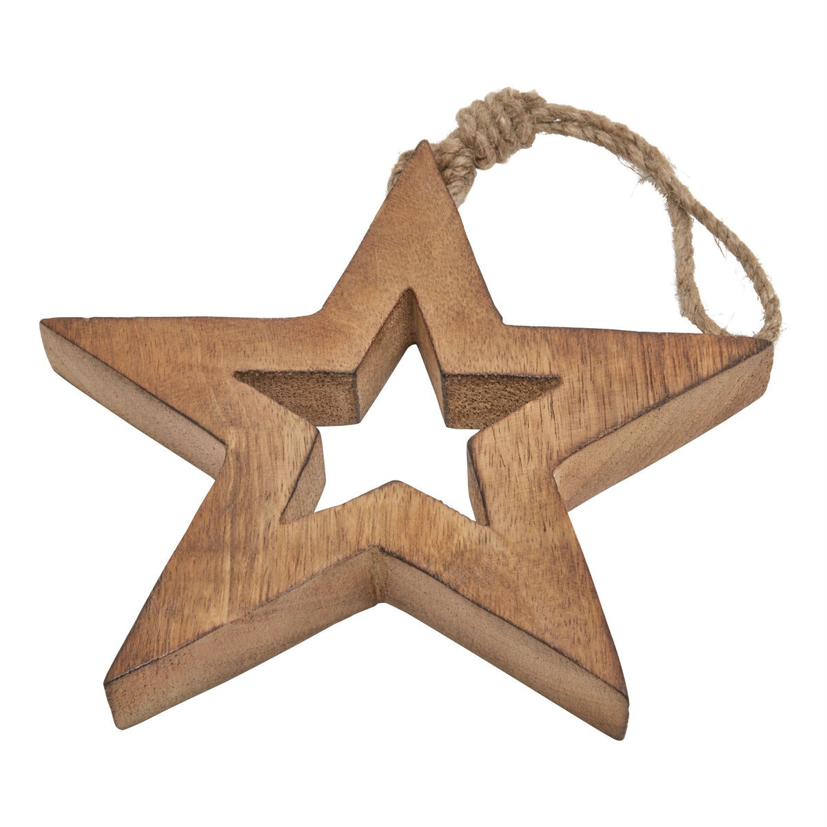 Natural Wooden Hanging Star - PLAINLY DOES IT