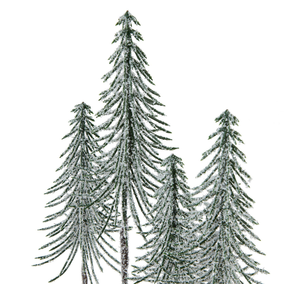 Medium Snowy Spindle Tree Quad In Wood Log - PLAINLY DOES IT