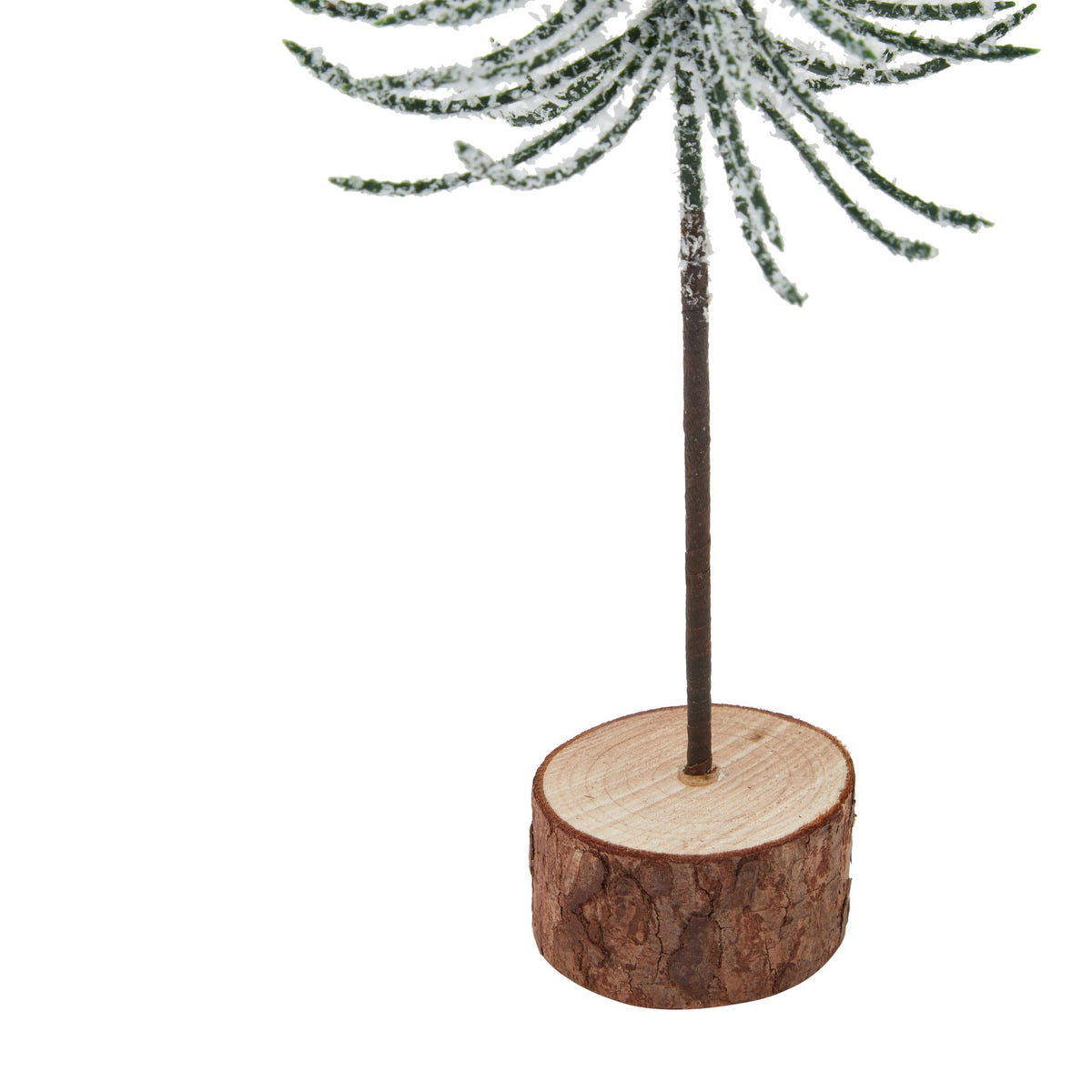 Small Snowy Spindle Tree In Wood Log - PLAINLY DOES IT
