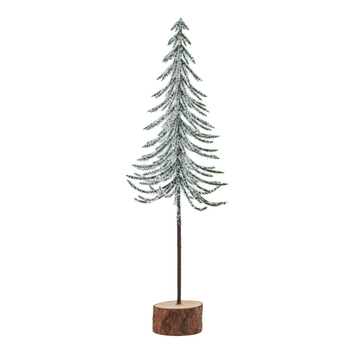 Small Snowy Spindle Tree In Wood Log - PLAINLY DOES IT