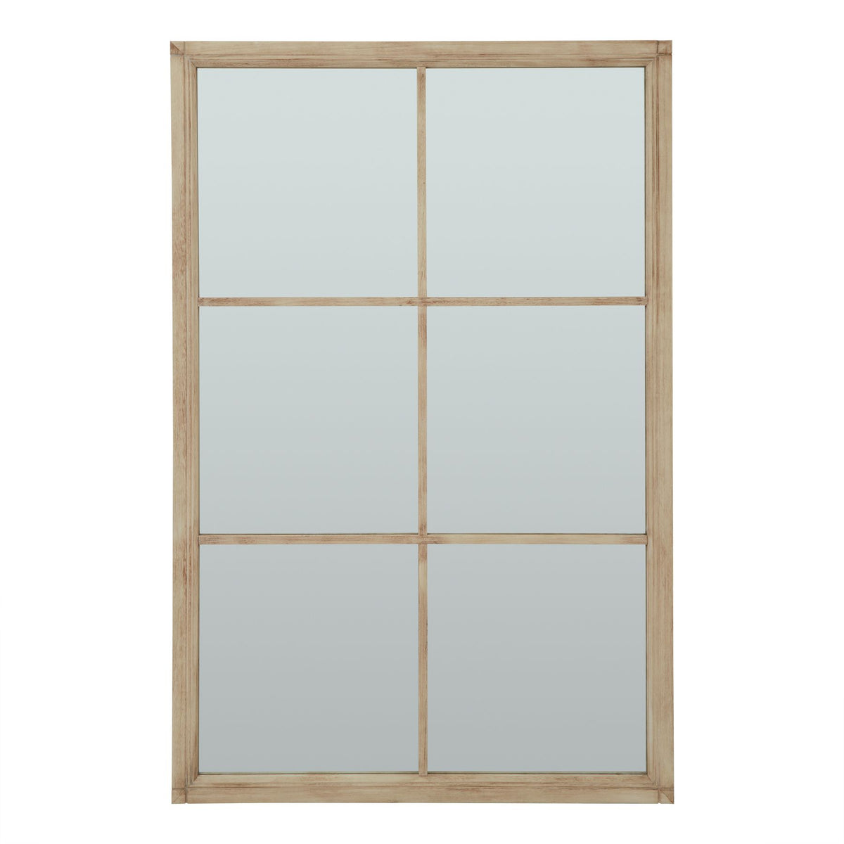 Washed Wood XL Window Mirror - PLAINLY DOES IT