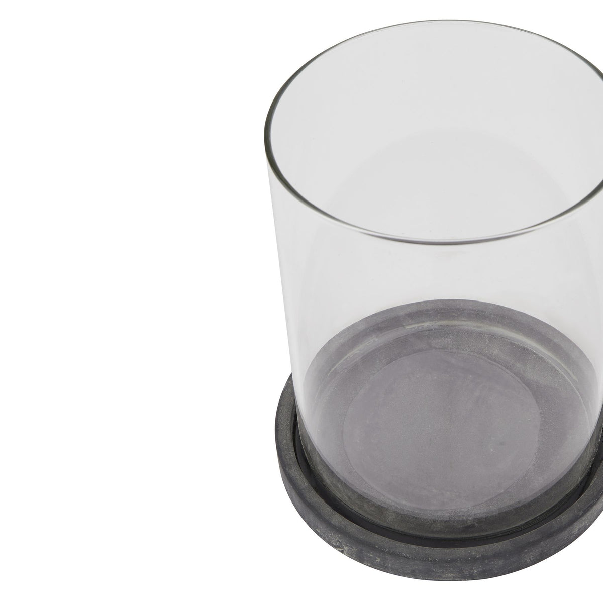 Amalfi Grey Large Ceramic Hurricane Lantern