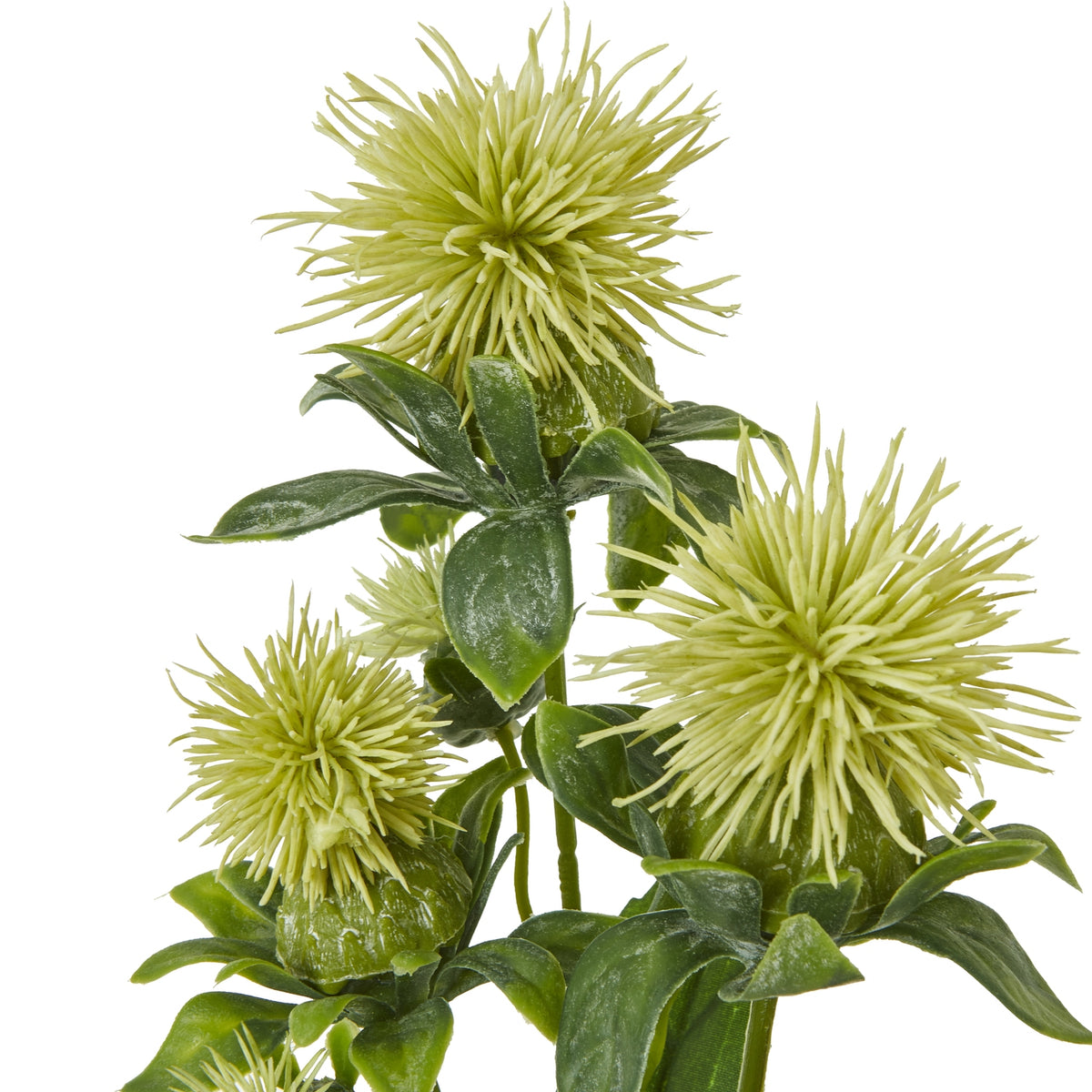 Green Faux Safflower Spray - PLAINLY DOES IT