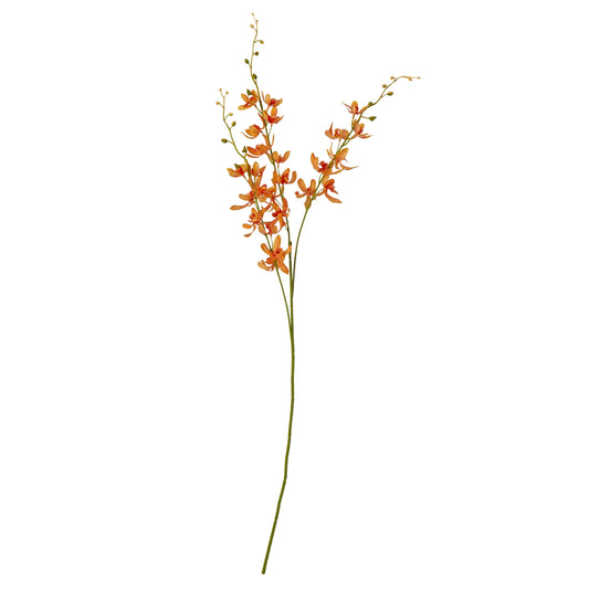 Orange Faux Cymbidium Spray - PLAINLY DOES IT