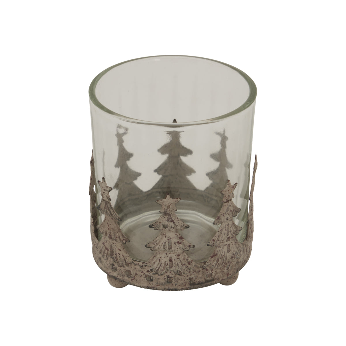 Rustic Glass Candle Holder - PLAINLY DOES IT