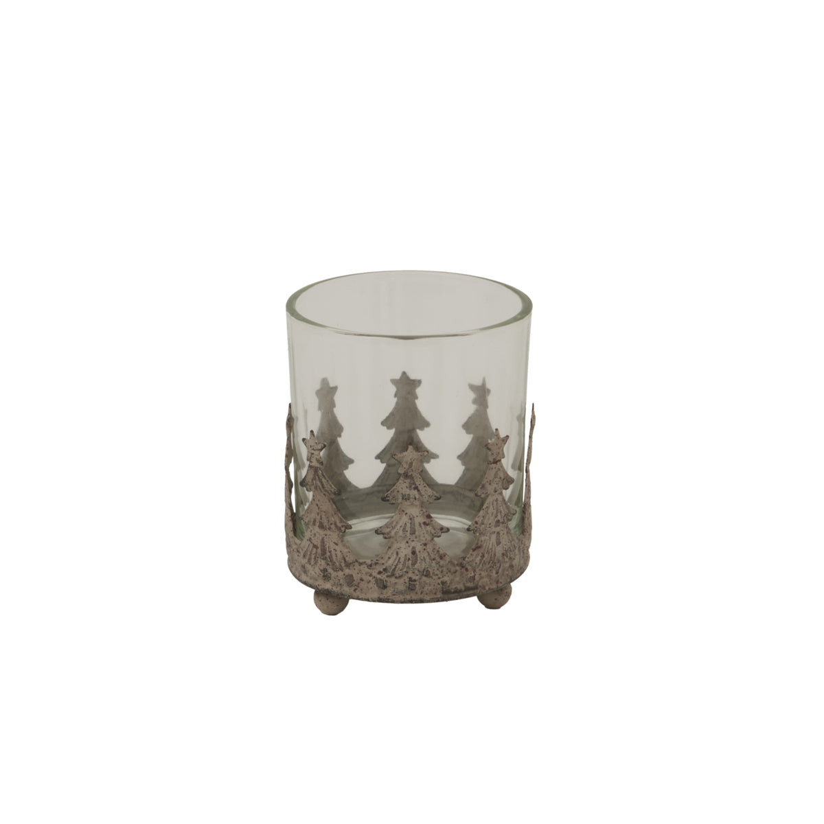 Rustic Glass Candle Holder - PLAINLY DOES IT