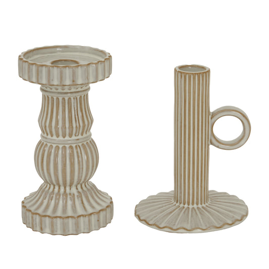 Alora Ceramic Pillar Candle Holder - PLAINLY DOES IT