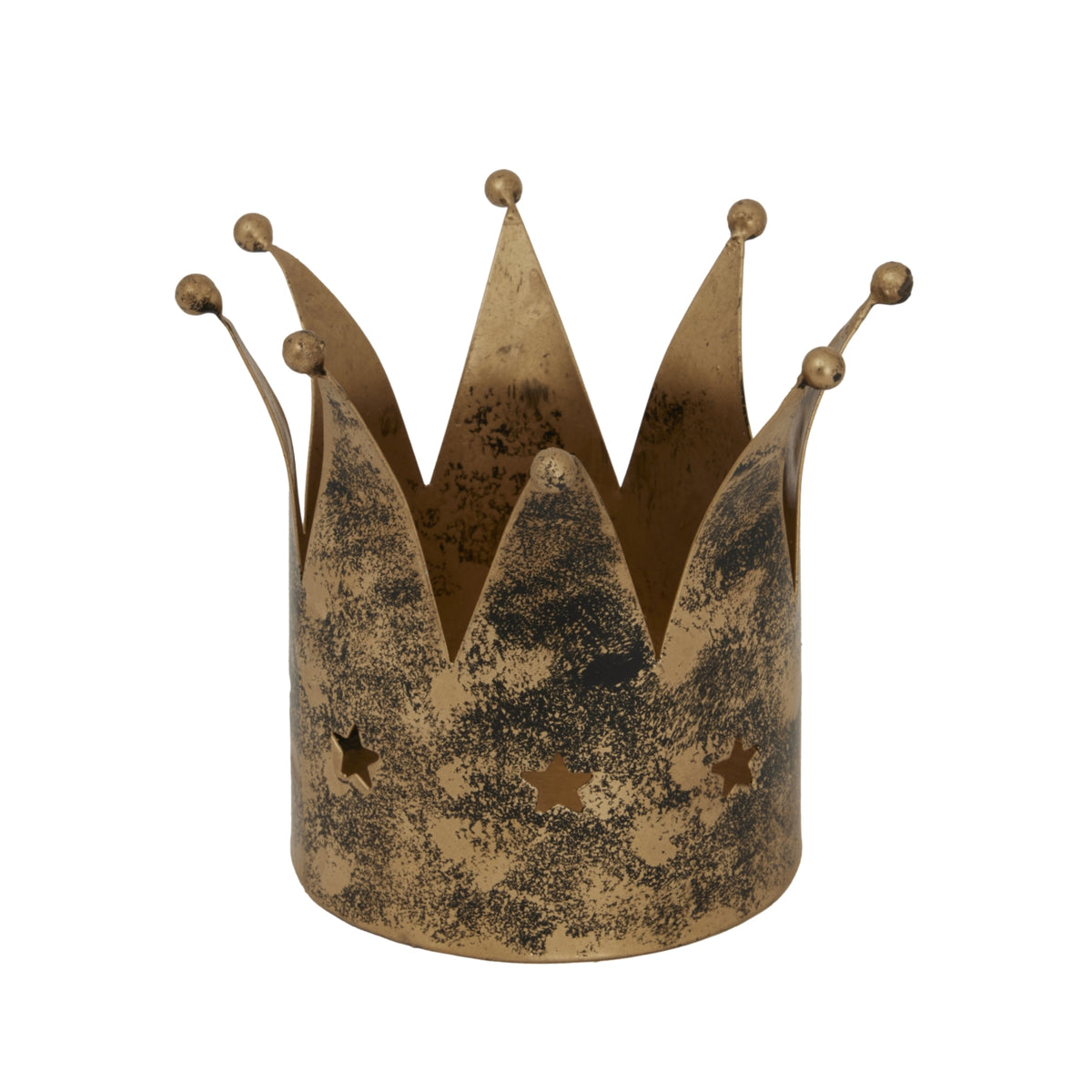 Antique Gold Crown Candle Holder - PLAINLY DOES IT