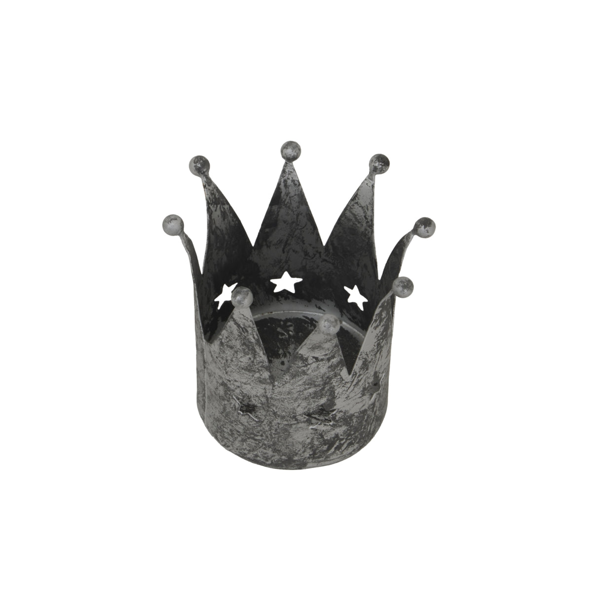 Antique Silver Crown Tealight Holder - PLAINLY DOES IT
