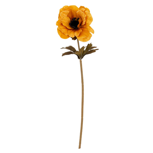 Orange Faux Anemone Stem - PLAINLY DOES IT