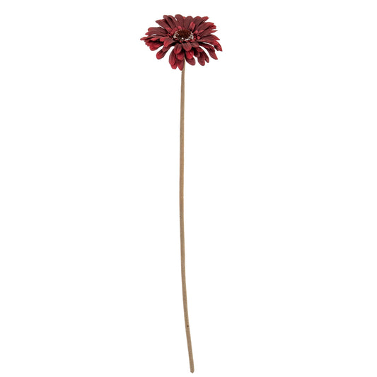 Burgundy Faux Gerbera Stem - PLAINLY DOES IT