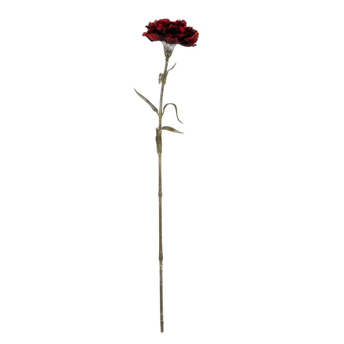 Burgundy Faux Carnation Stem - PLAINLY DOES IT