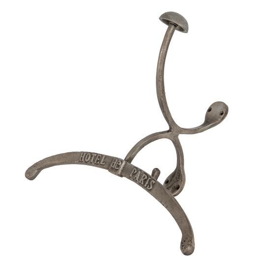 Antiqued Silver Metal Coat Hook - PLAINLY DOES IT