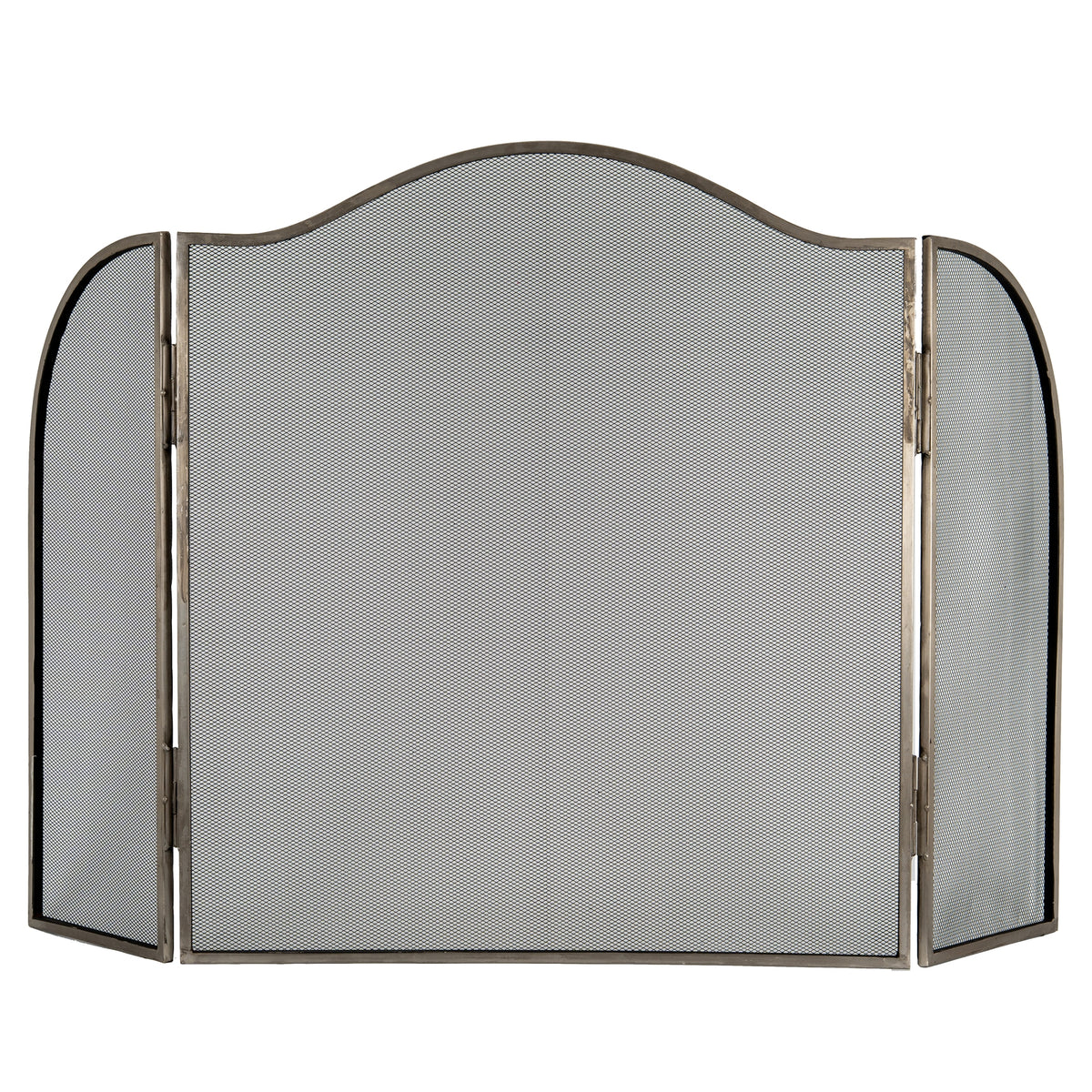 Antiqued Silver Large Fire Screen