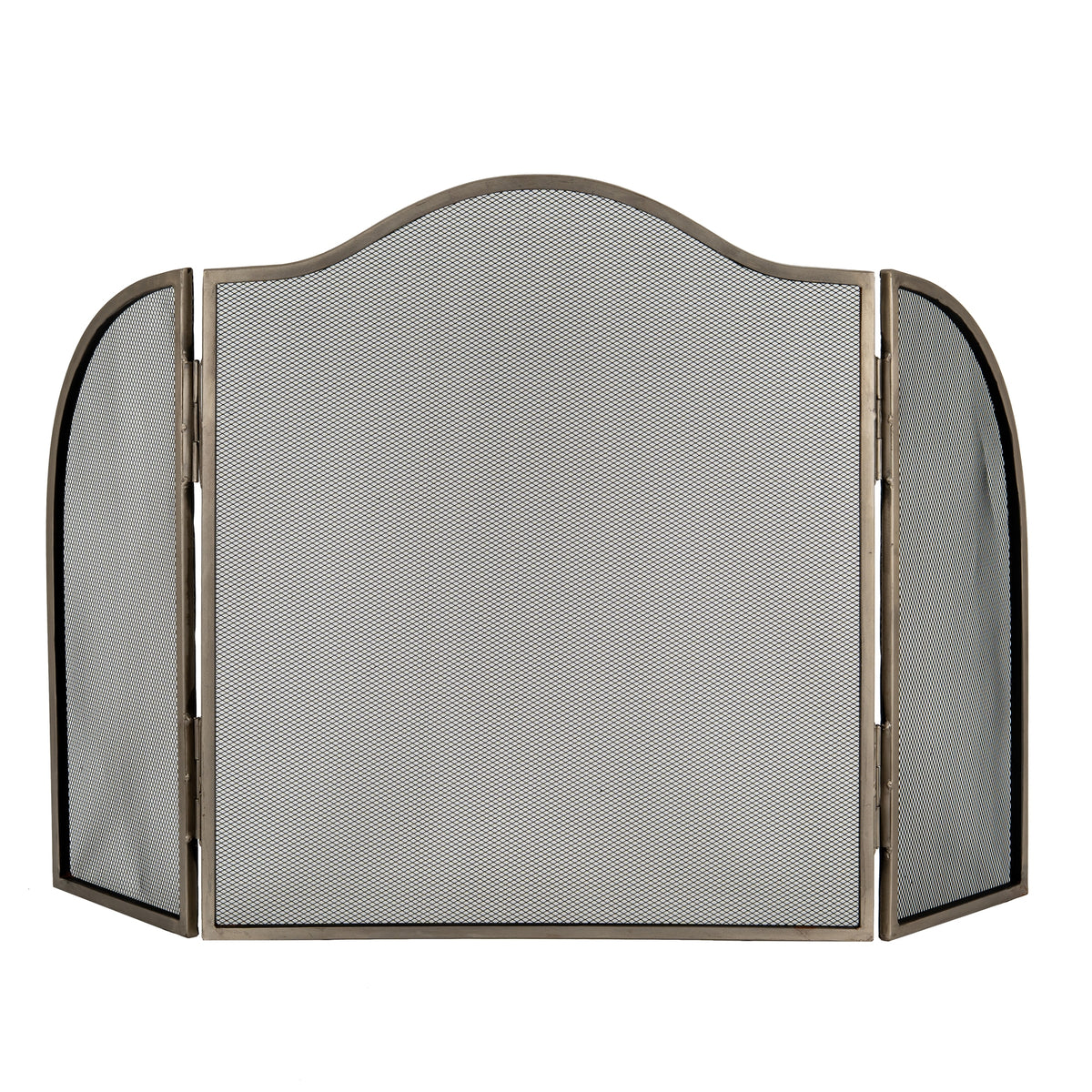 Antiqued Silver Fire Screen