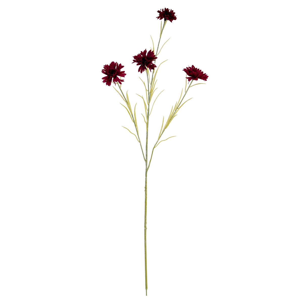 Burgundy Faux Cornflower Stem - PLAINLY DOES IT