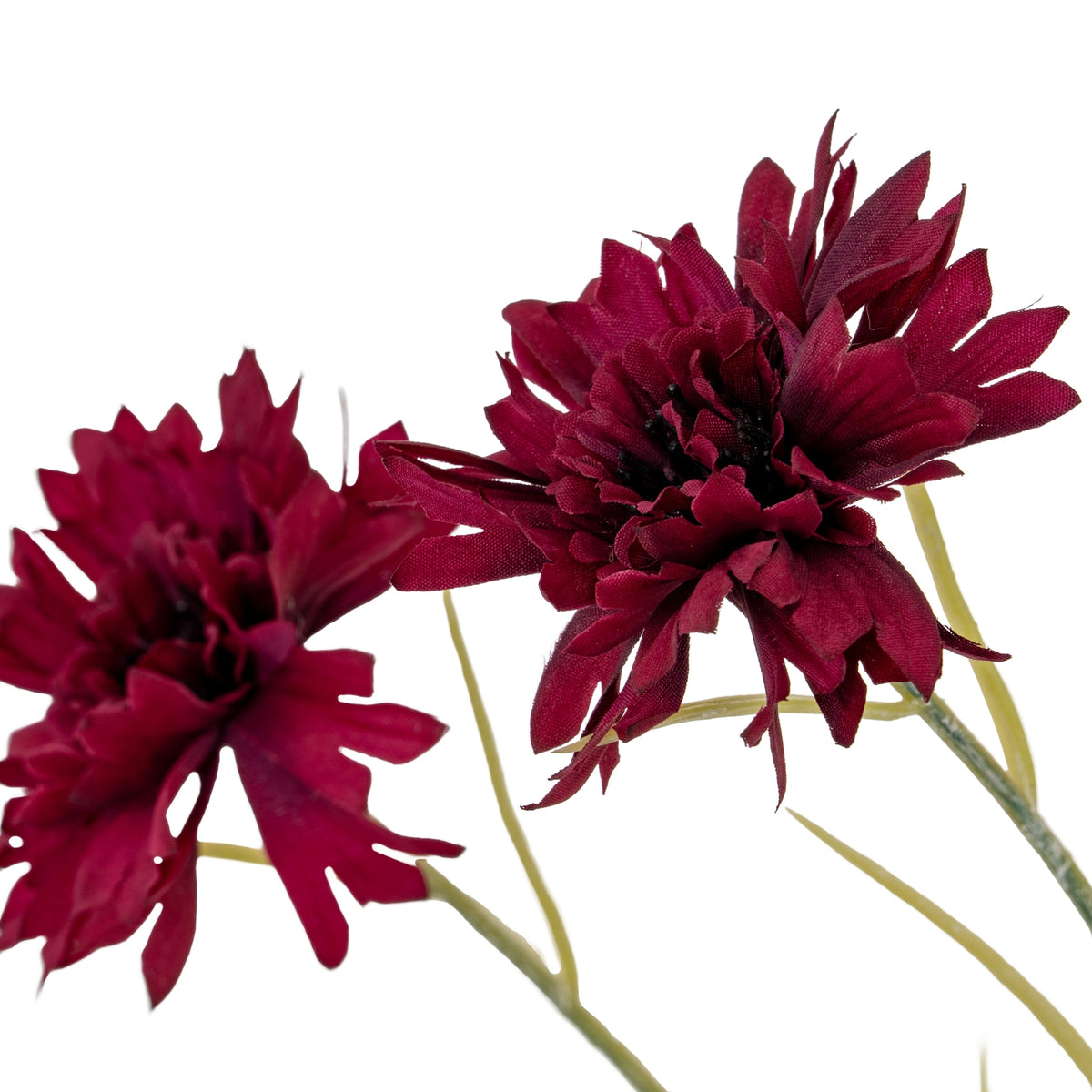 Burgundy Faux Cornflower Stem - PLAINLY DOES IT