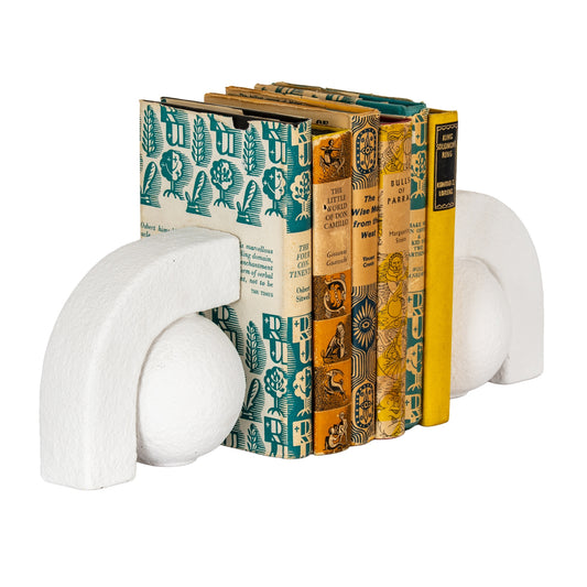Ashen Ceramic Bookends - PLAINLY DOES IT