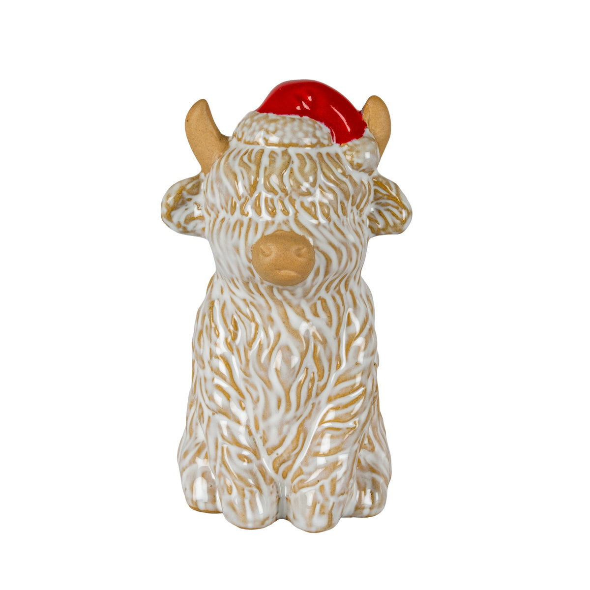 Merry Moo Ceramic Cow Ornament - PLAINLY DOES IT