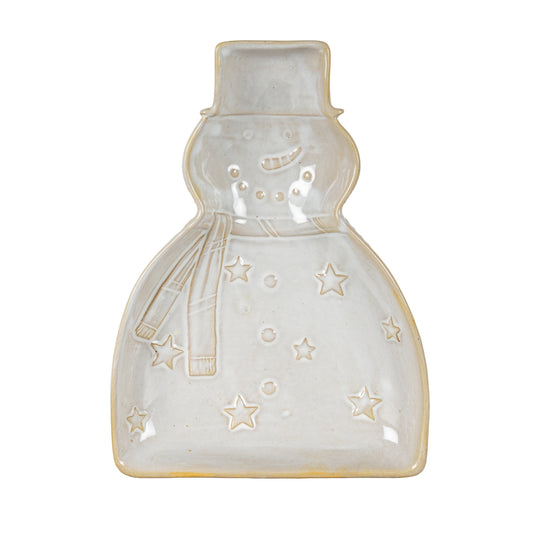 Alora Ceramic Snowman Dish - PLAINLY DOES IT