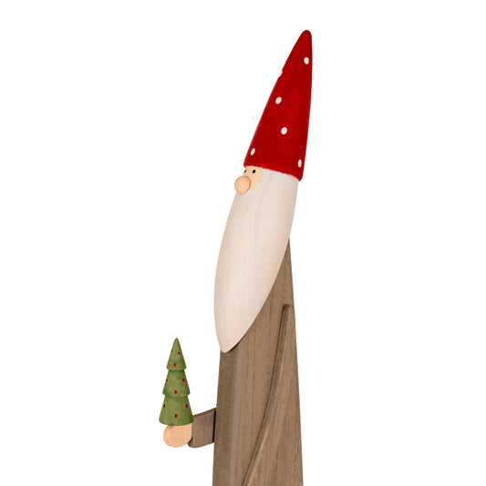 Wooden Festive Elf with Tree and Bell - PLAINLY DOES IT