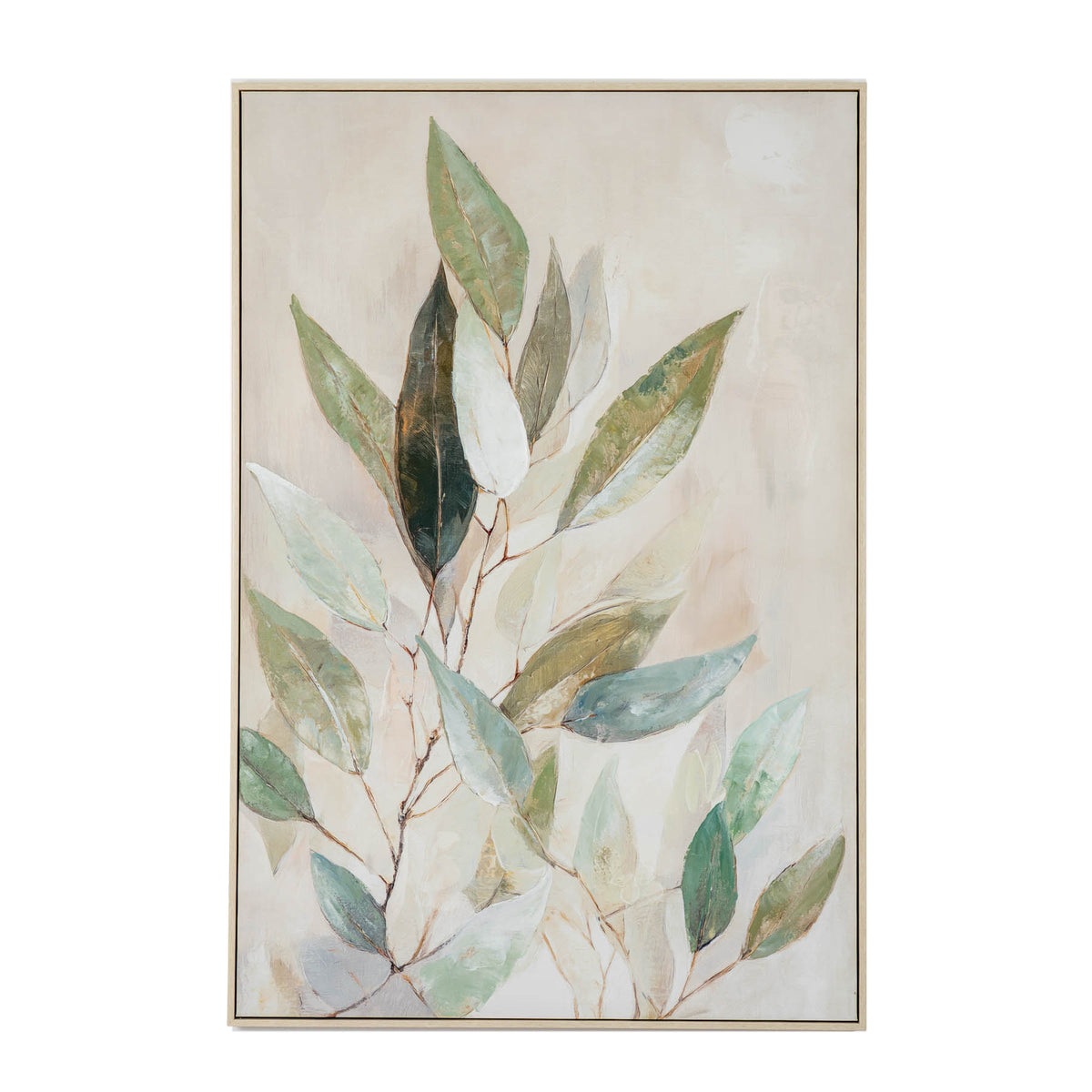 Willow Shade Handpainted Canvas in Frame - PLAINLY DOES IT