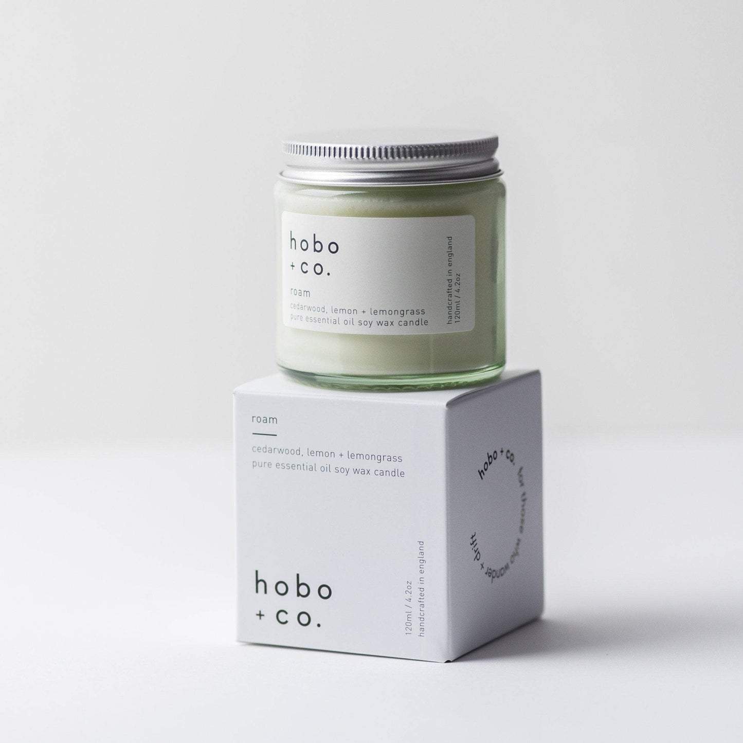 Roam Cedarwood, Lemon & Lemongrass Essential Oil Soy Candle, 120ml