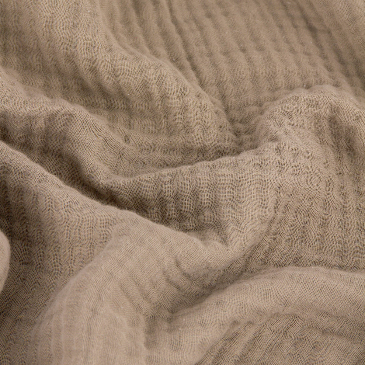 Lark Muslin Cotton Throw - Mole, 130 × 180cm
