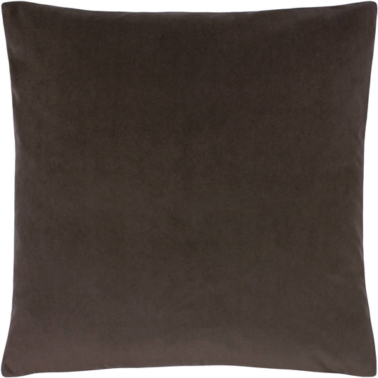 Sunningdale Velvet Cushion - Truffle, Feather Filled, 50 × 50cm