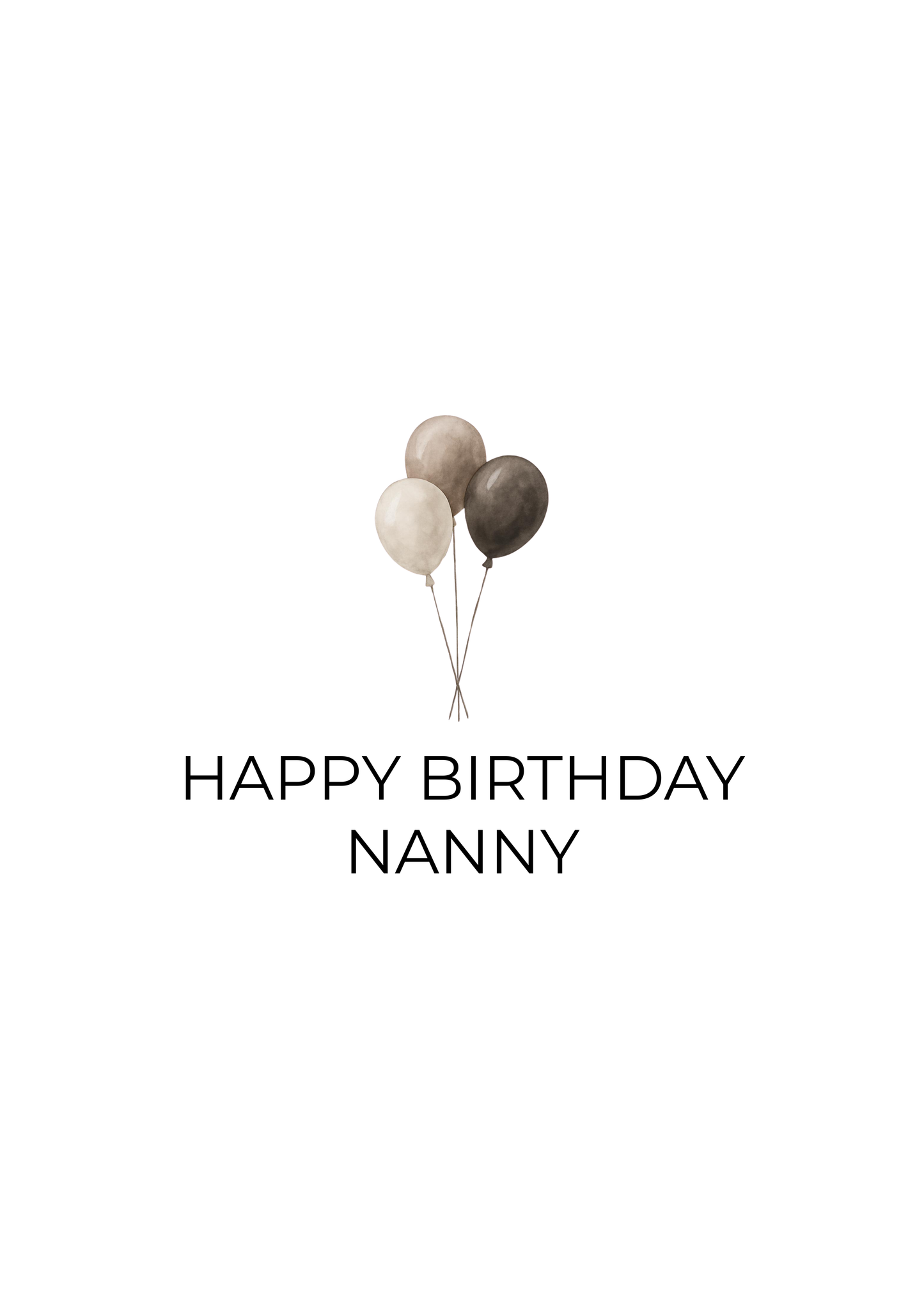 Happy Birthday Nanny Card