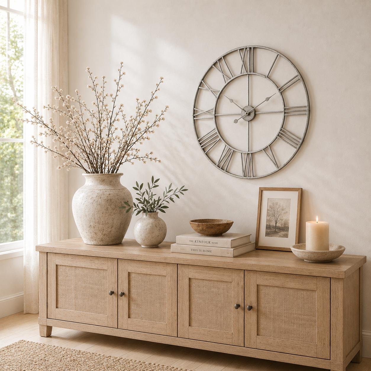 Large Embossed Station Clock