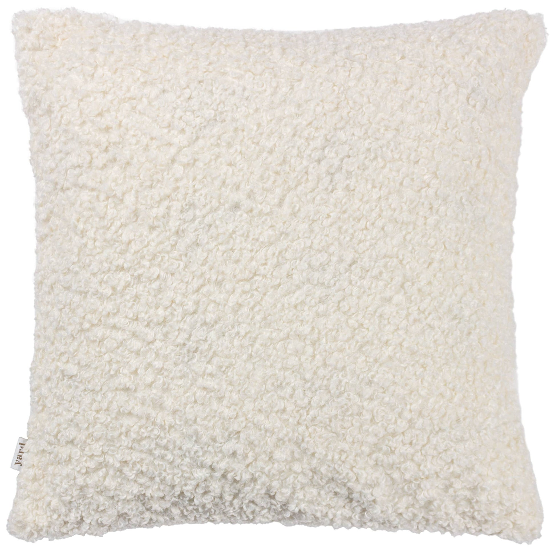 Cabu Textured Bouclé Cushion - Ecru, Feather Filled, 55 × 55cm