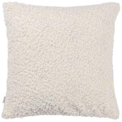 Cabu Textured Bouclé Cushion - Ecru, Feather Filled, 55 × 55cm