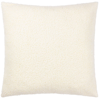 Cabu Textured Bouclé Cushion - Ecru, Feather Filled, 55 × 55cm