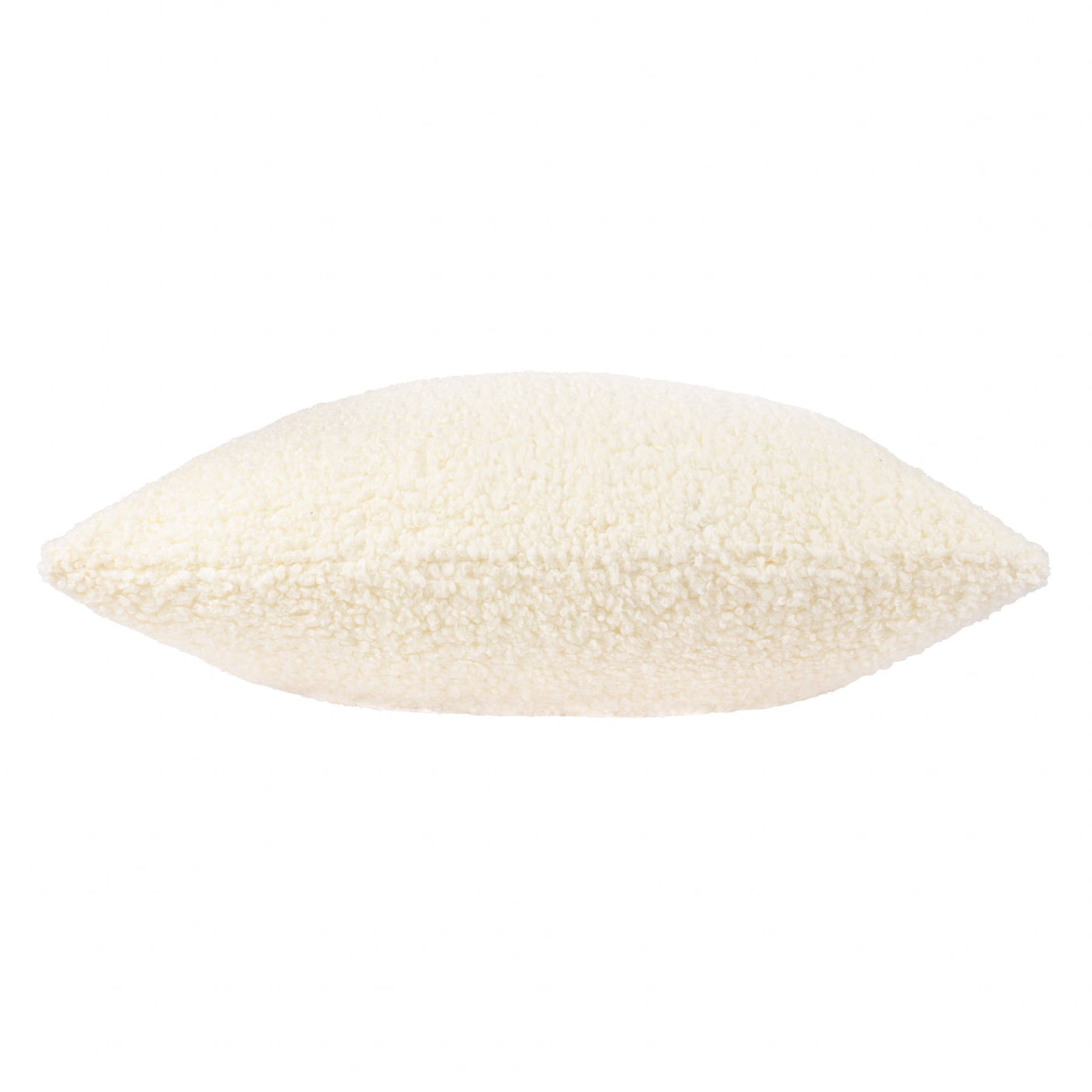 Cabu Textured Bouclé Cushion - Ecru, Feather Filled, 55 × 55cm