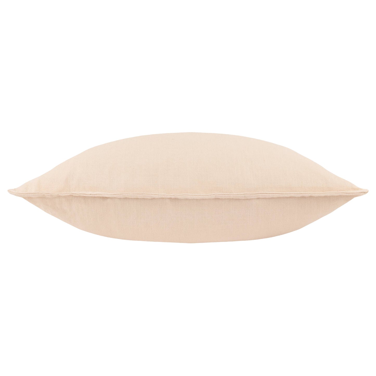 Slub Cotton Cushion - Linen, Feather Filled, 50 × 50cm