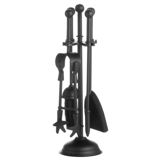 Ball Topped Companion Set In Black - PLAINLY DOES IT