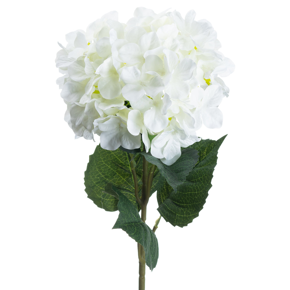 Single White Faux Hydrangea Stem