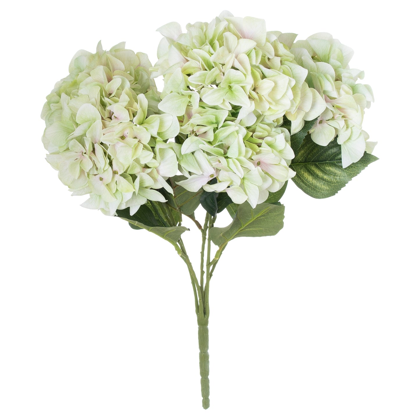 Shabby Green Faux Hydrangea Bouquet, 58cm